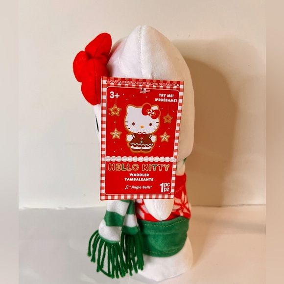 Hello Kitty Christmas Side Stepper Waddler Greeter Jingle Bells NEW HTF VIRAL - Picture 2 of 3